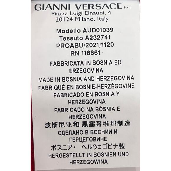 M2-42 VERSACE Women's Greca Sports Bra Cotton Soft Stretch Red Size 1/XS - Picture 6 of 9